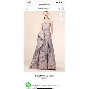 Saiid Kobeisy strapless gown fits size 4-6